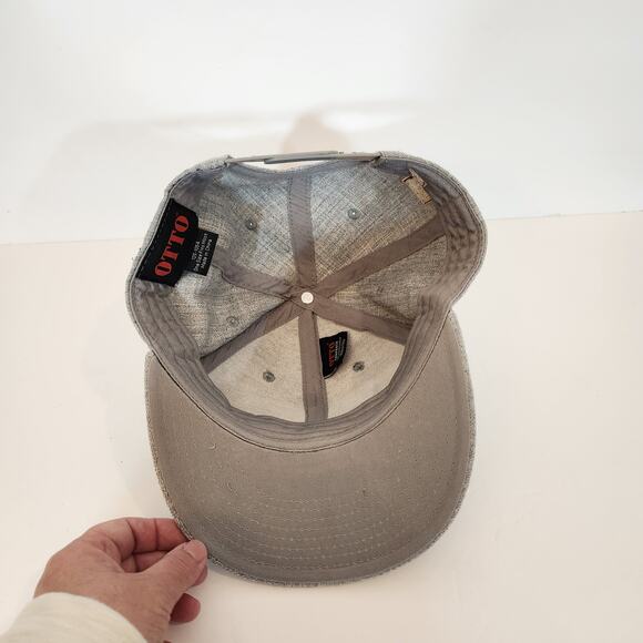 LANSING BREWING COMPANY OTTO Grey/Red Wool Blend Flat Billed Trucker Hat/Cap OS - Picture 10 of 11